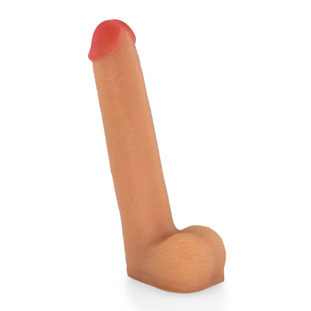 Pênis Realístico com Escroto Mike - Dildo em PVC Flexível 19x3,5cm Bege | Foto 04