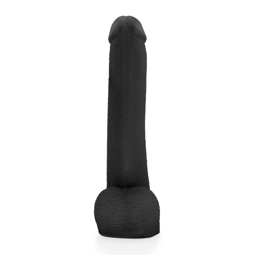 P�nis Real�stico com Escroto Mike - Dildo em PVC Flex�vel 19x3,5cm Preto | Foto 02
