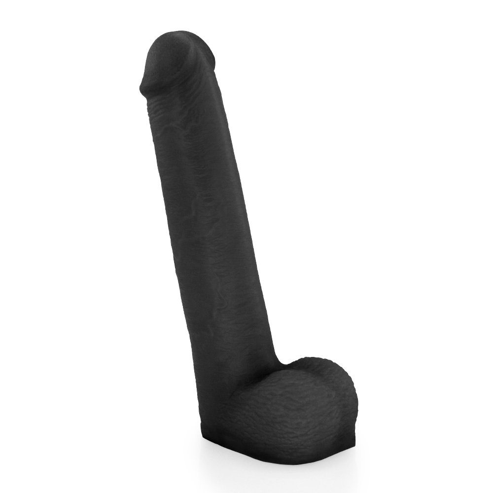 P�nis Real�stico com Escroto Mike - Dildo em PVC Flex�vel 19x3,5cm Preto | Foto 04