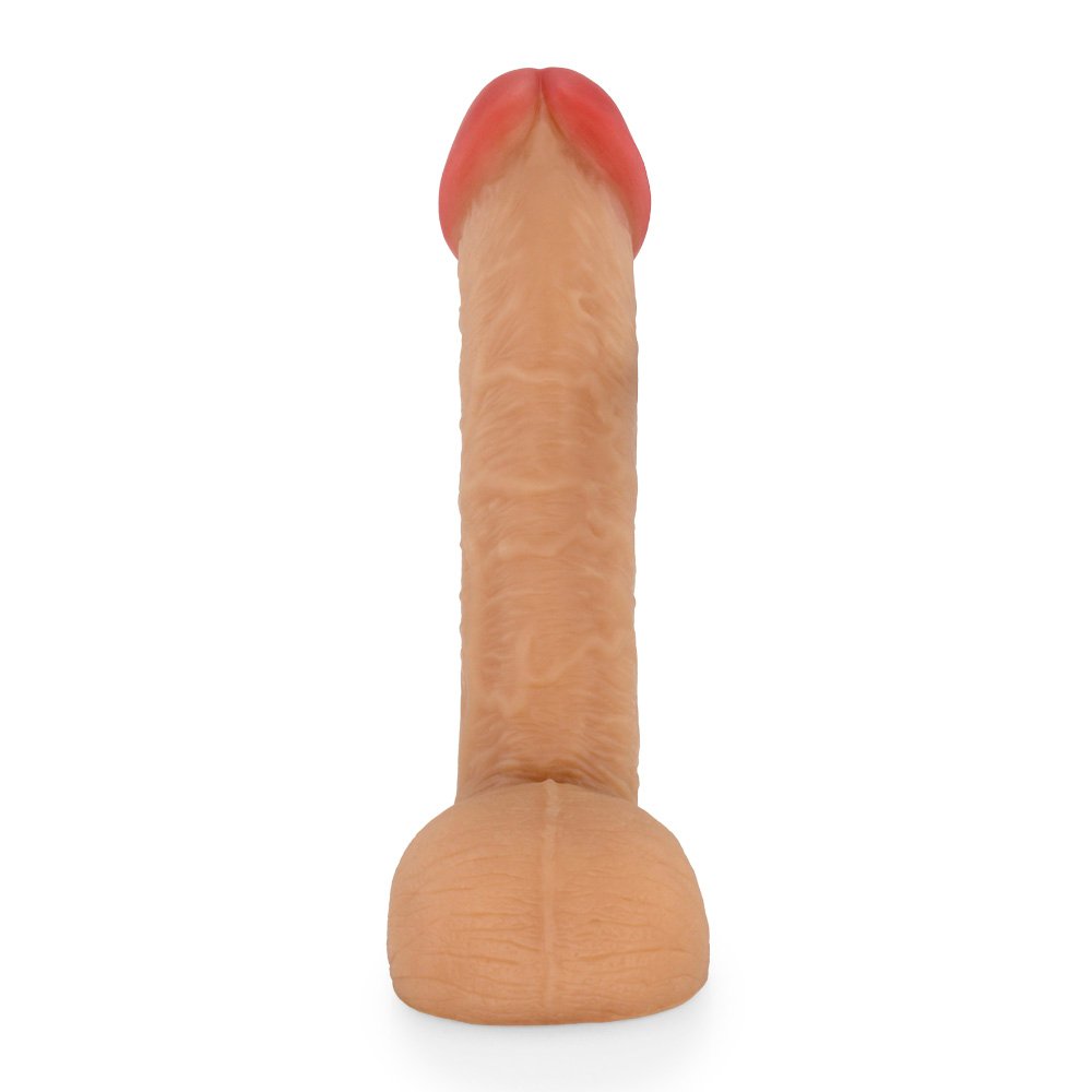Pênis Realístico com Escroto Sucuri - Dildo em PVC Flexível 27x6,5cm Bege | Foto 02