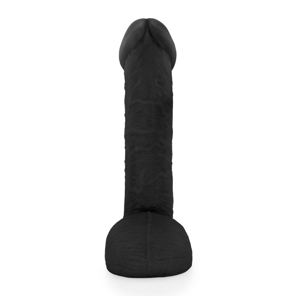 Pênis Realístico com Escroto Sucuri - Dildo em PVC Flexível 27x6,5cm Preto | Foto 02