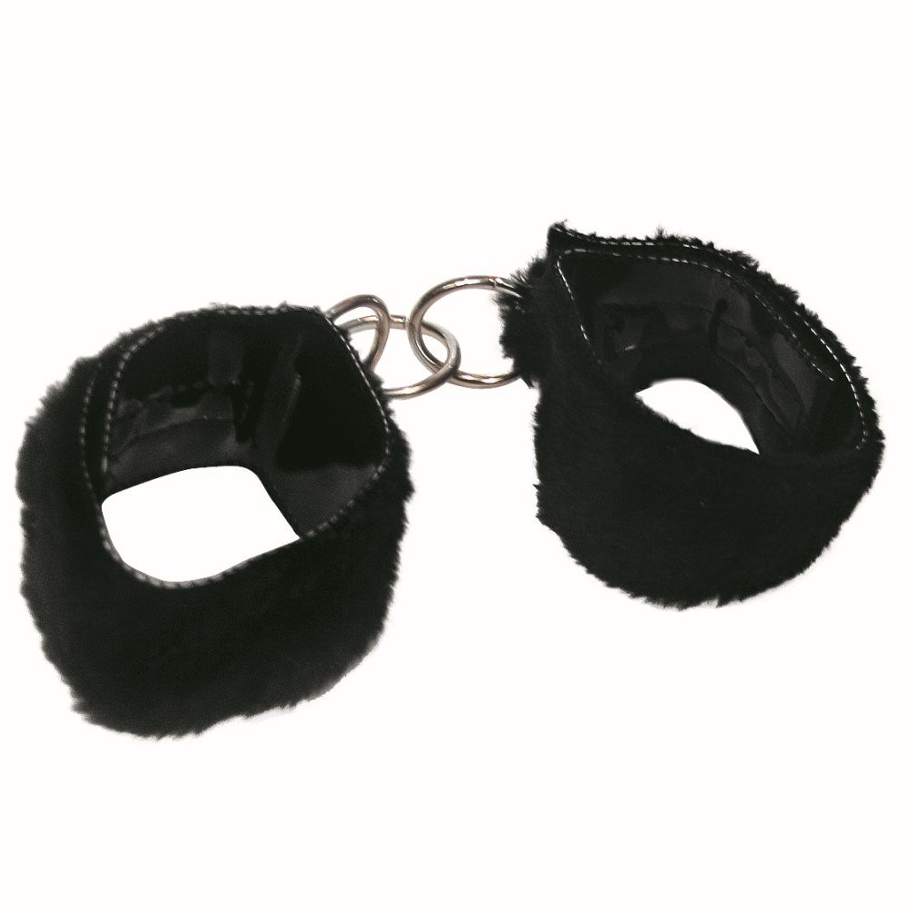Algema Pelúcia Vinil Velcro Preta