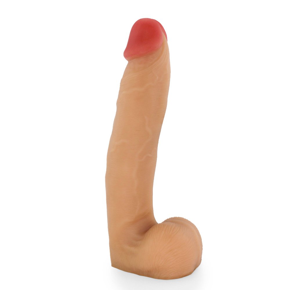 Pênis Realístico com Escroto Surucucu - Dildo em PVC Flexível 28x5,5cm Bege | Foto 04
