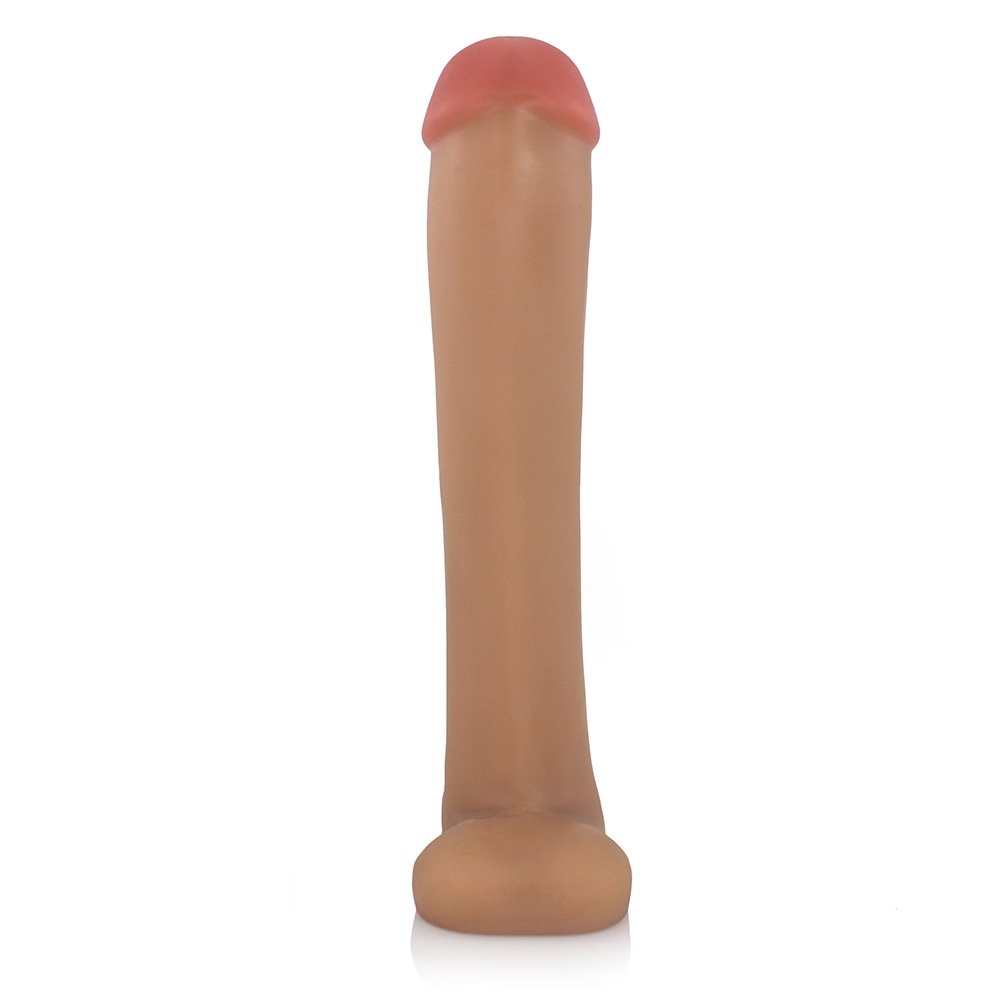 Pênis Gigante e Grosso Flexível com Escroto Cacete 33 x 6,8cm Bege | Foto 03