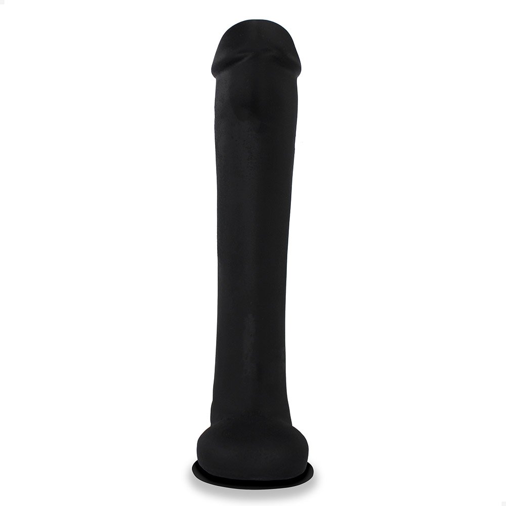 Pênis Gigante e Grosso Flexível com Escroto e Ventosa Cacete 33 x 6,8cm Preto | Foto 03