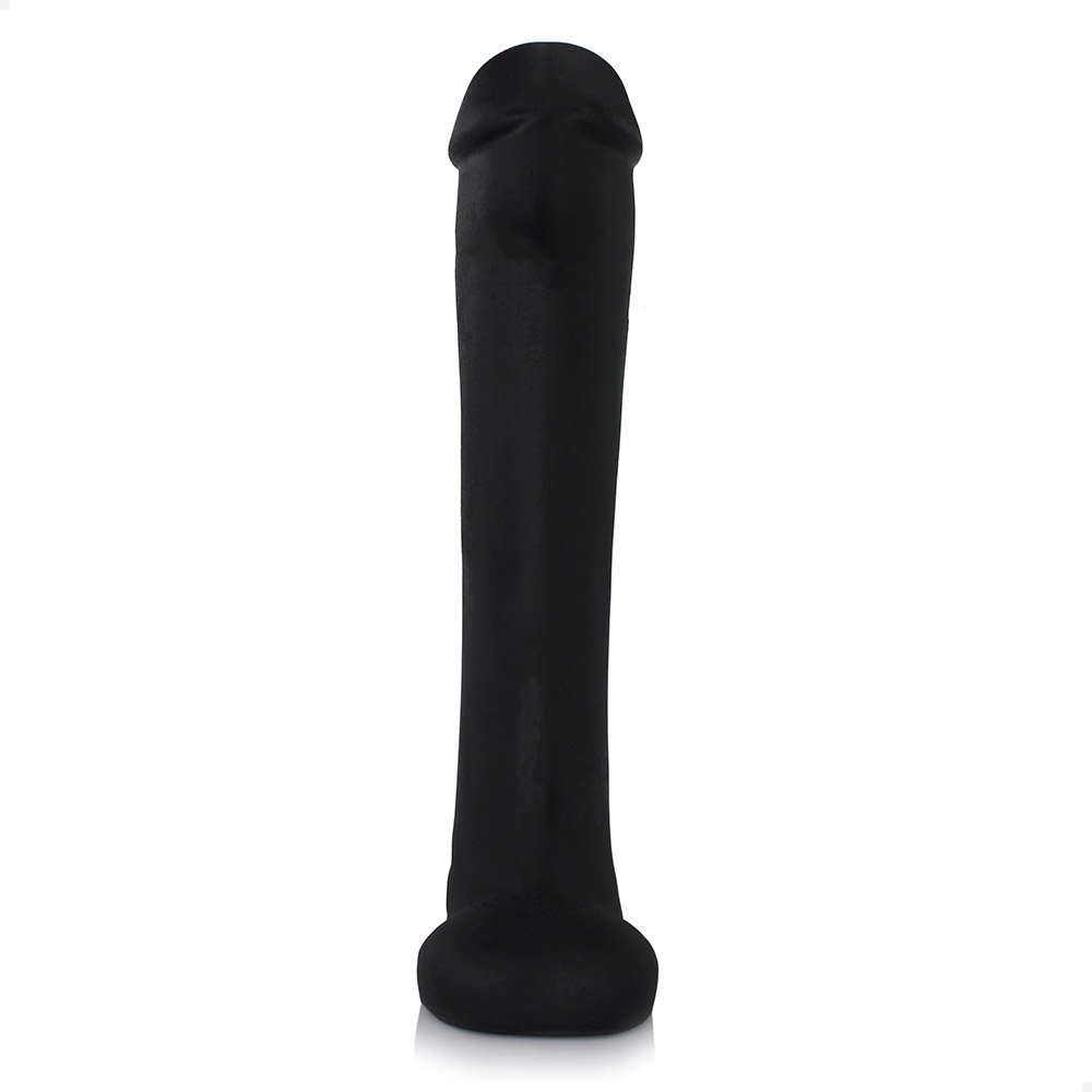 Pênis Gigante e Grosso Flexível com Escroto Cacete 33 x 6,8cm Preto | Foto 03