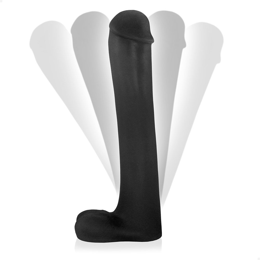 Pênis Gigante e Grosso Flexível com Escroto Cacete 33 x 6,8cm Preto | Foto 08