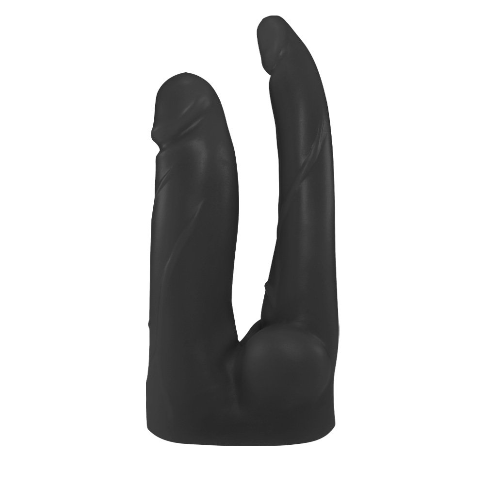 Pênis Duplo com Veias 12 x 3,5 cm e 13,7 x 2,5cm Preto | Foto 01