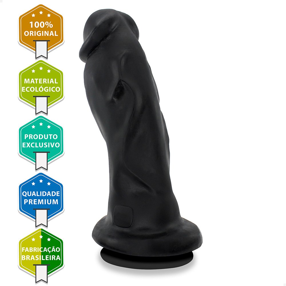 Pênis Gigante e Grosso Flexível com Ventosa Imenso 39 x 11,6cm Preto | Foto 05