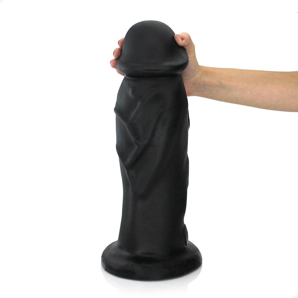 Pênis Gigante e Grosso Flexível Imenso 39 x 11,6cm Preto | Foto 01
