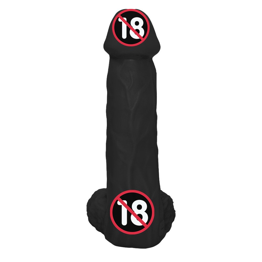P�nis Gigante e Grosso Flex�vel com Escroto Valente 31 x 7,8cm Preto | Foto 04