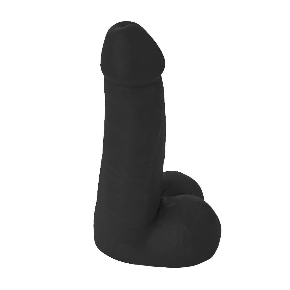Pênis Gigante e Grosso Flexível com Escroto Poderoso 32 x 10cm Preto | Foto 04