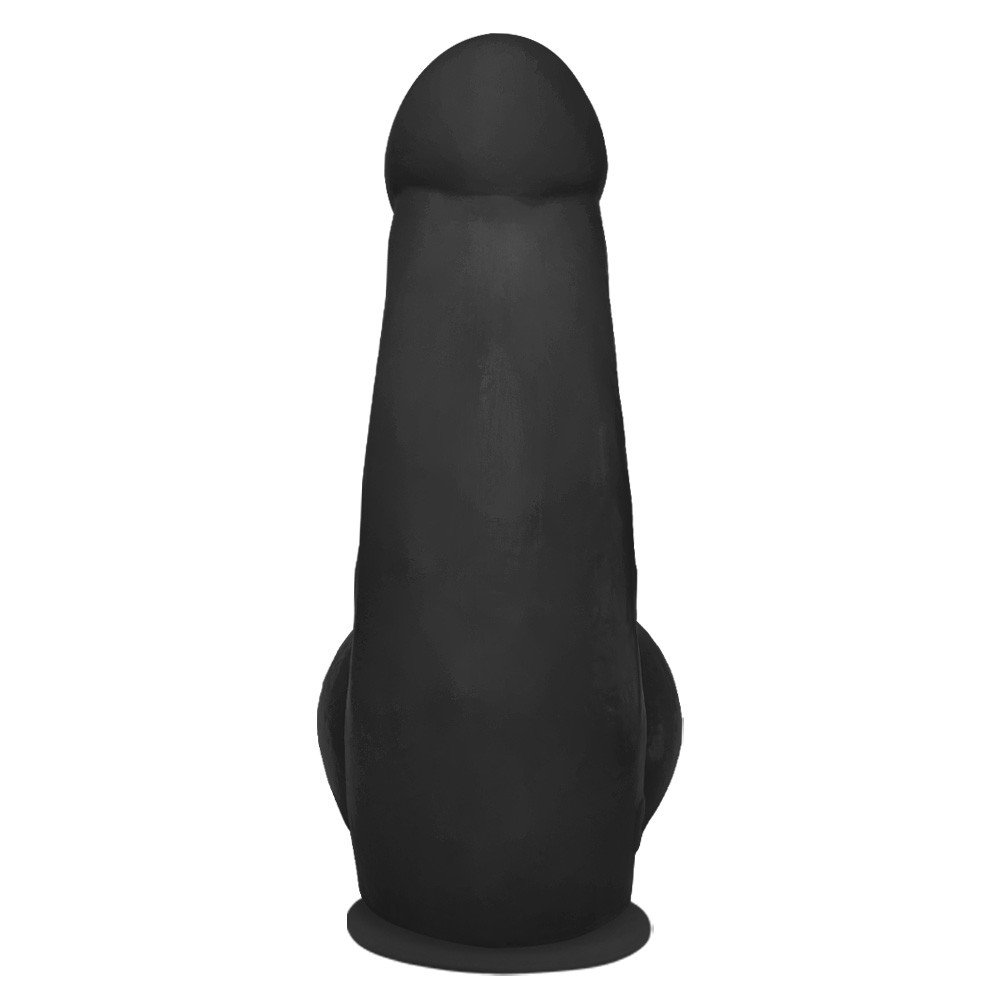 Pênis Gigante e Grosso Flexível com Escroto e Ventosa Miudo 32 x 10cm Preto | Foto 04