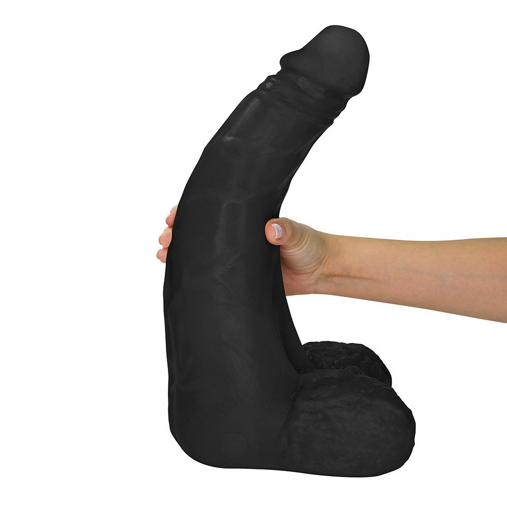 P�nis Gigante e Grosso Flex�vel com Escroto Profundo 36 x 10cm Preto | Foto 07