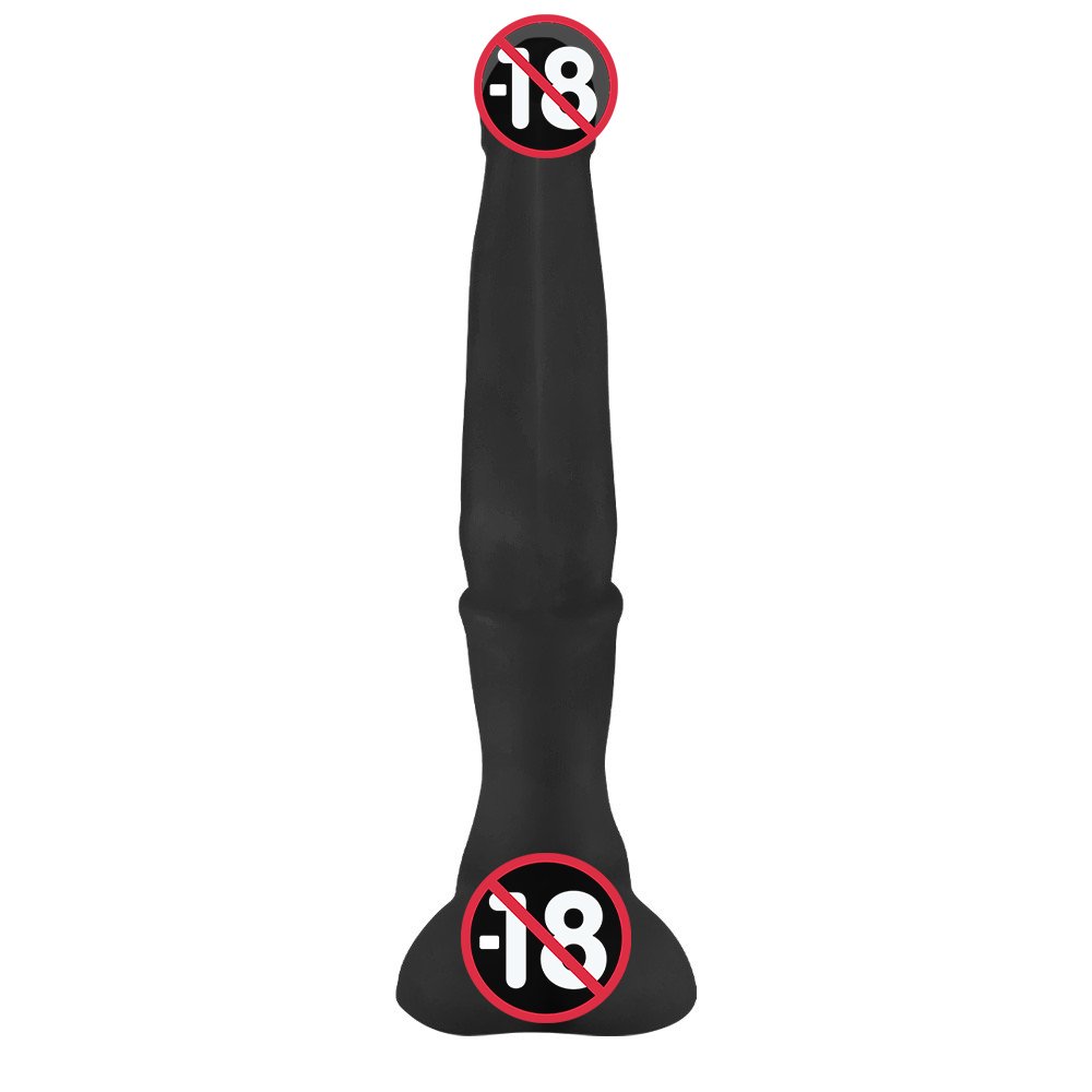 Pênis Gigante e Grosso Flexível com Escroto Minotauro 41 x 8,5cm Preto | Foto 02