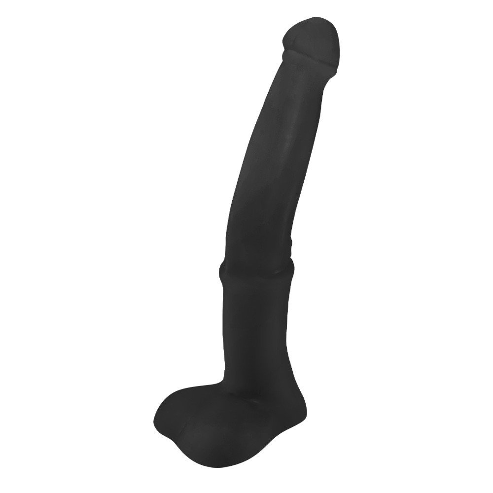 Pênis Gigante e Grosso Flexível com Escroto Minotauro 41 x 8,5cm Preto | Foto 03
