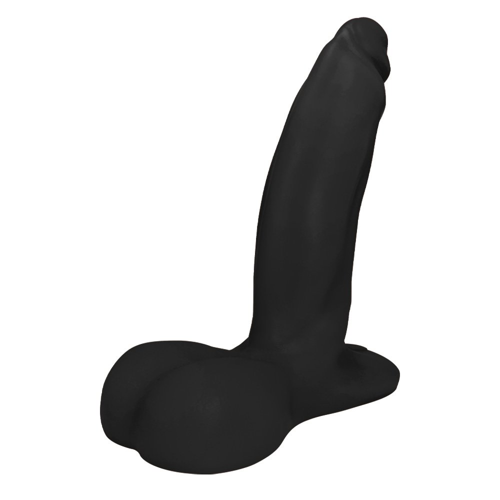 Pênis Gigante e Grosso Flexível com Escroto e Cinta Crescido 32 x 8,5cm Preto | Foto 08