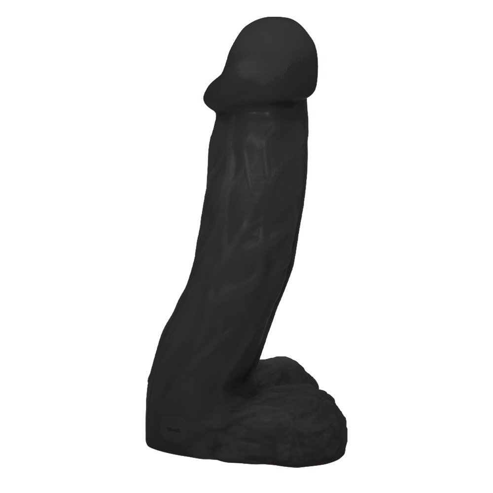 Pênis Gigante e Grosso Flexível com Escroto e Cinta Valente 31 x 7,8cm Preto | Foto 03