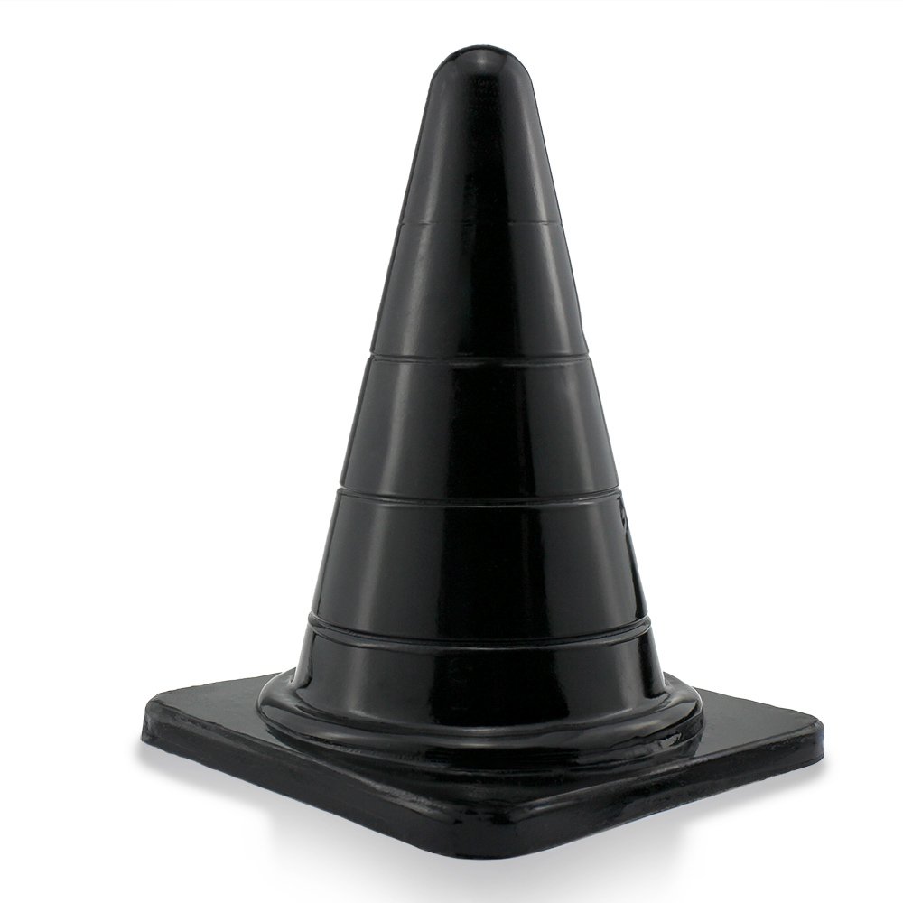 Plug Anal Gigante em PVC Flexível Formato de Cone Reto M 25 x 13cm Preto | Foto 02