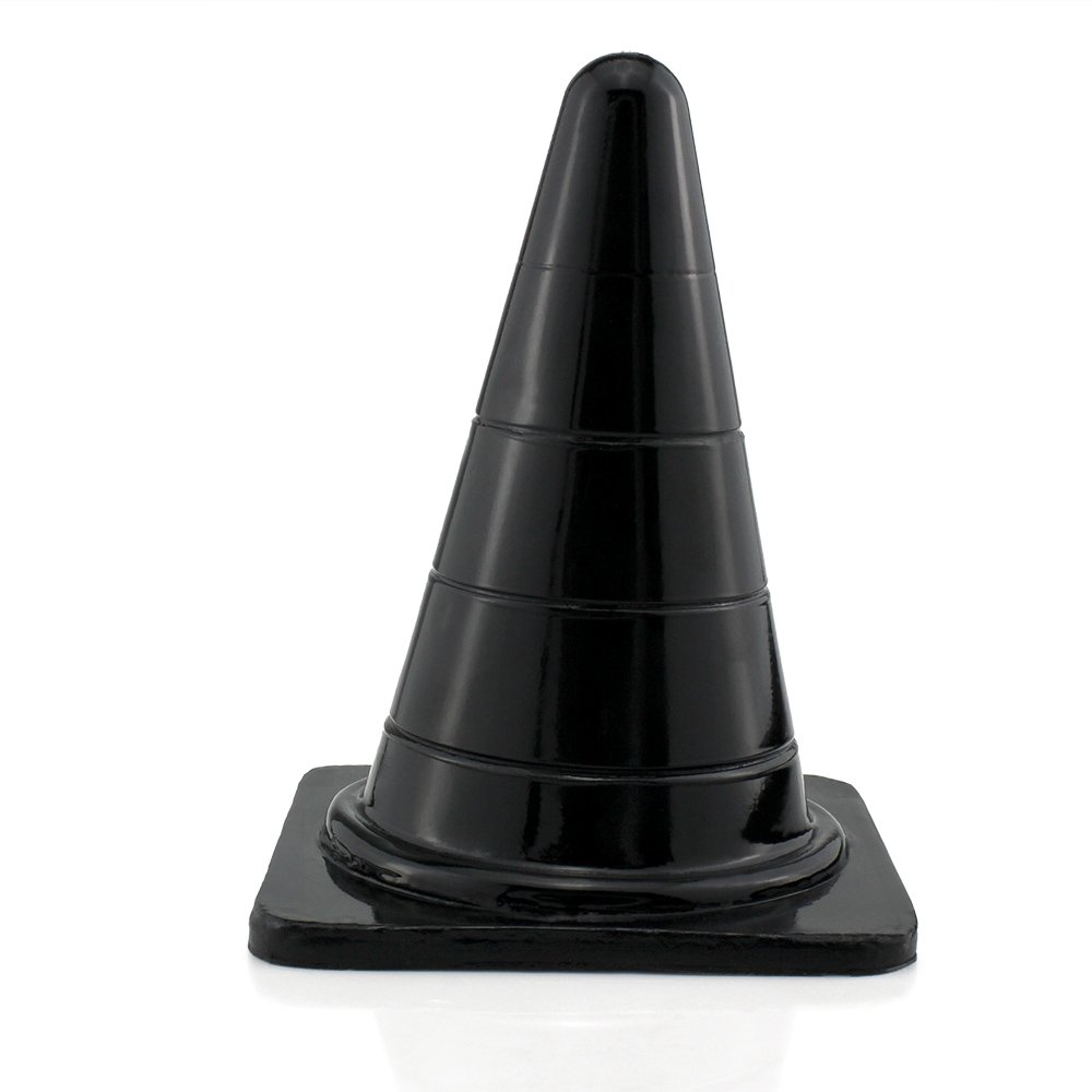 Plug Anal Gigante em PVC Flexível Formato de Cone Reto M 25 x 13cm Preto | Foto 03
