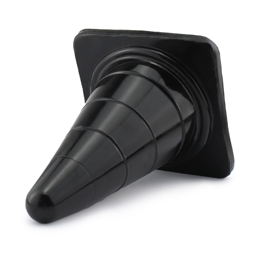 Plug Anal Gigante em PVC Flexível Formato de Cone Reto M 25 x 13cm Preto | Foto 04