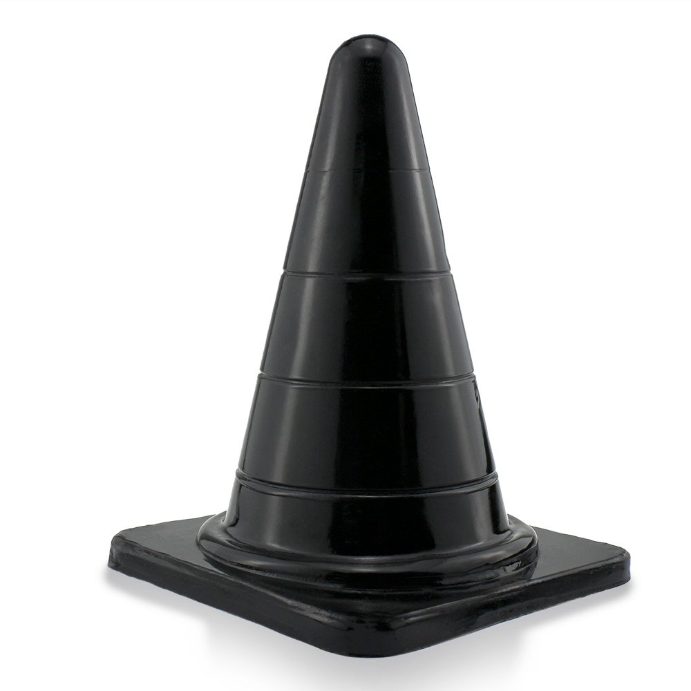 Plug Anal Gigante em PVC Flexível Formato de Cone Reto G 29 x 16cm Preto | Foto 02