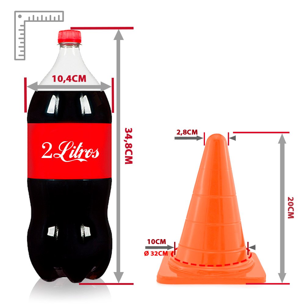Plug Anal Gigante em PVC Flexível Formato de Cone Reto P 20 x 10cm Laranja | Foto 06
