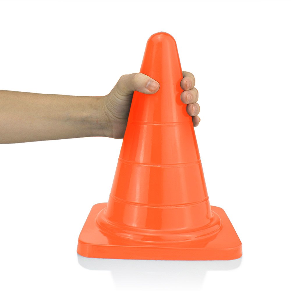 Plug Anal Gigante em PVC Flexível Formato de Cone Reto M 25 x 13cm Laranja | Foto 01
