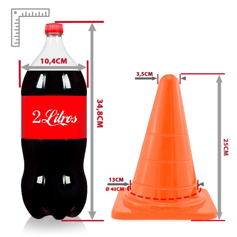 Plug Anal Gigante em PVC Flexível Formato de Cone Reto M 25 x 13cm Laranja | Foto 06