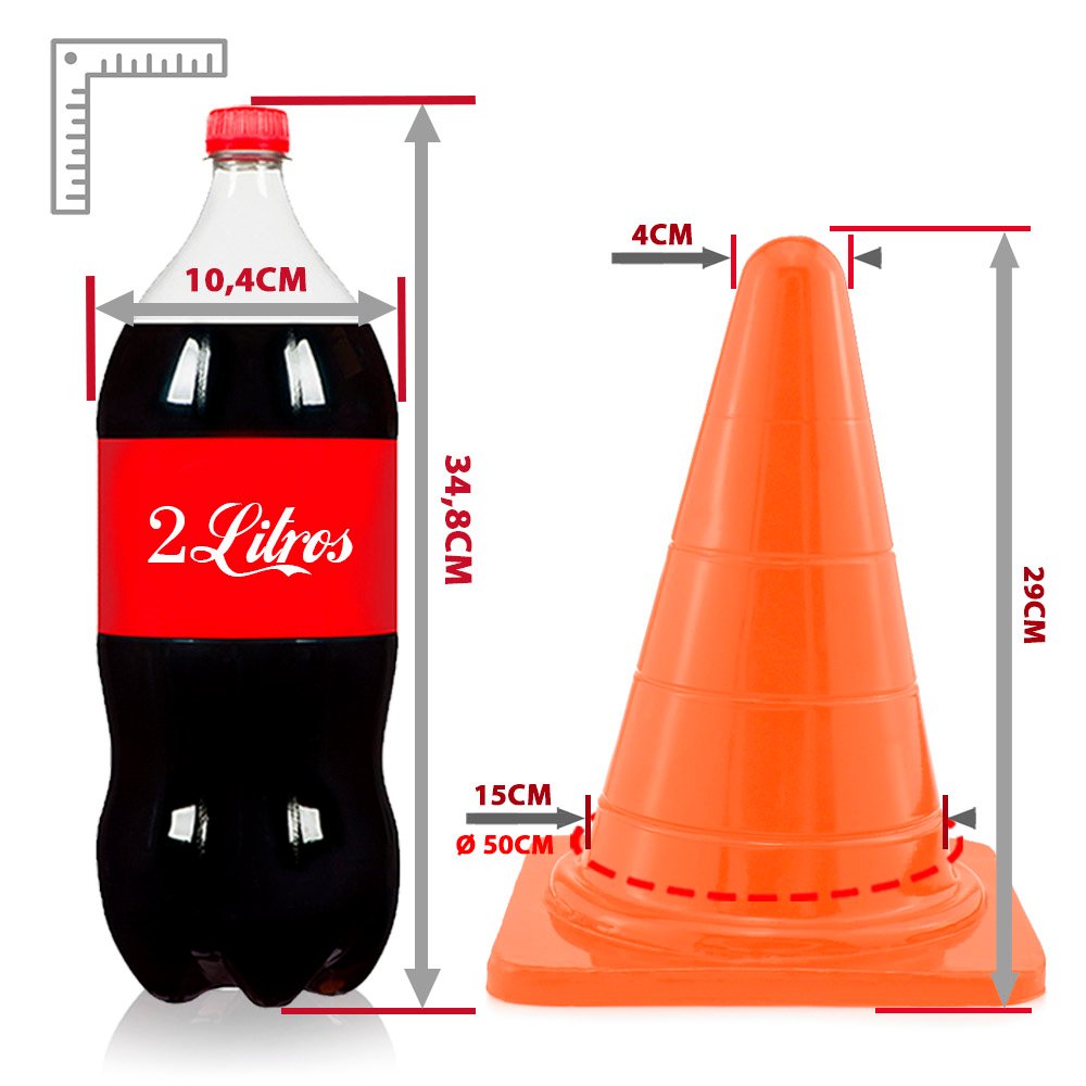 Plug Anal Gigante em PVC Flexível Formato de Cone Reto G 29 x 16cm Laranja | Foto 06