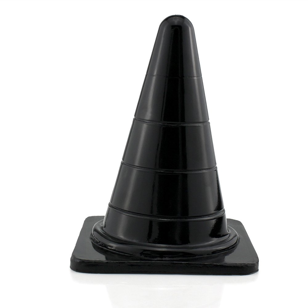 Plug Anal Gigante em PVC Flexível Formato de Cone Reto P 20 x 10cm Preto | Foto 03