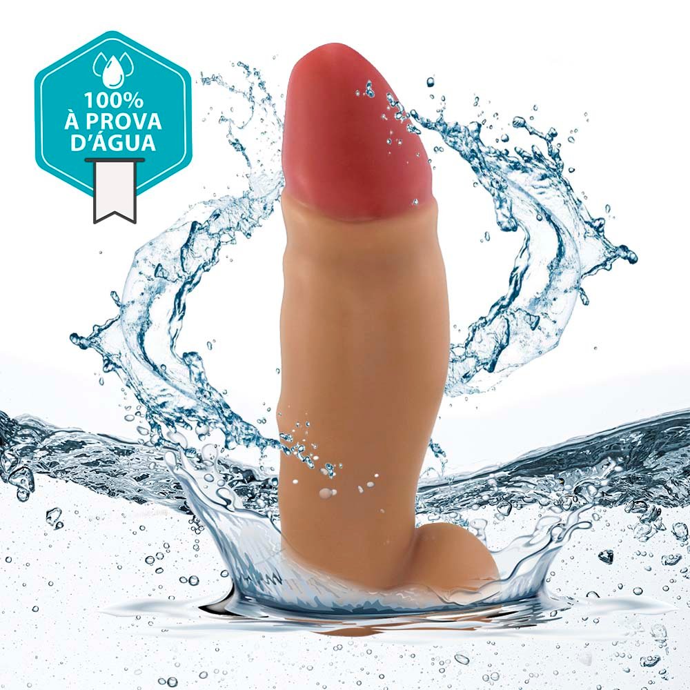 Pênis Gigante e Grosso com Ventosa Reborn - Dildo em PVC Flexível 33 x 9,6cm Bege | Foto 05