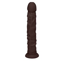 Pênis de Borracha com Base Protheus 24 x 4cm Marrom