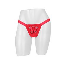 Cinta Peniana de Neoprene Ajustável Fetiche Vermelho