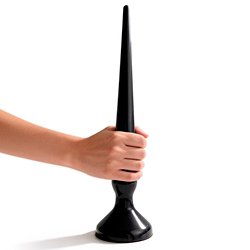 Plug Anal Grande Flexível Tower - 39 x 4cm Preto Brilhante
