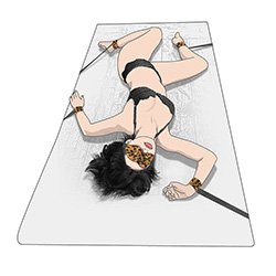 Kit Bondage com Algemas, Tornozeleiras e Venda em Pelúcia Onça