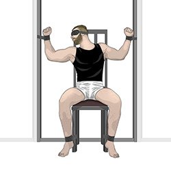 Kit Bondage 4 Amarras para Prender na Porta Preto