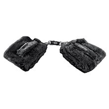 Algema de Pelúcia com Velcro Preta