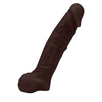 Pênis de Borracha com Escroto Hermes 16 x 3,5cm Marrom