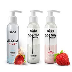 Combo Sperme Hot: 1 Sperme Liquid Natural + 1 Sperme Liquid Morango + 1 Acqua Hot Morango