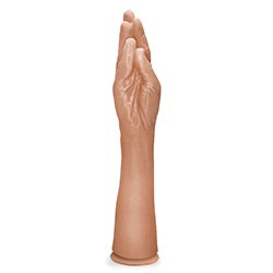 Mão Erótica Realística com Ventosa Hand Finger 37 x 7,2cm Bege