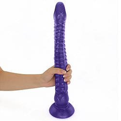 Plug Anal Gigante Octo - Flexível 45 x 6cm Roxo Cintilante